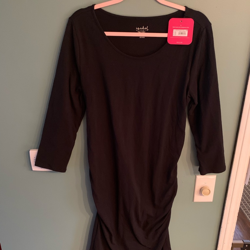 NWT black fitted maternity dress
